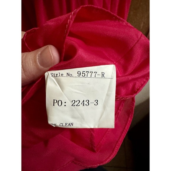 Revelry Formal Gown Dress Womens 18 Bright Pink Long Maxi Chiffon Bridesmaids - Picture 13 of 14